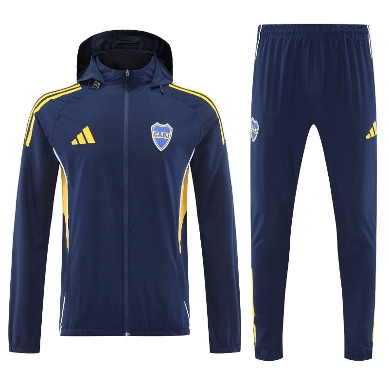 2025-26 Boca juniors Windbreaker Hoodie jacket With Pants Blue