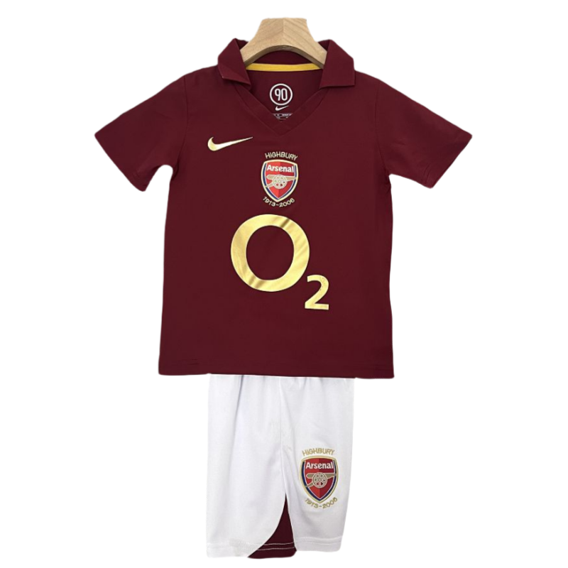 05-06 Arsenal Home Retro Kids Kits football Jersey - Image 4