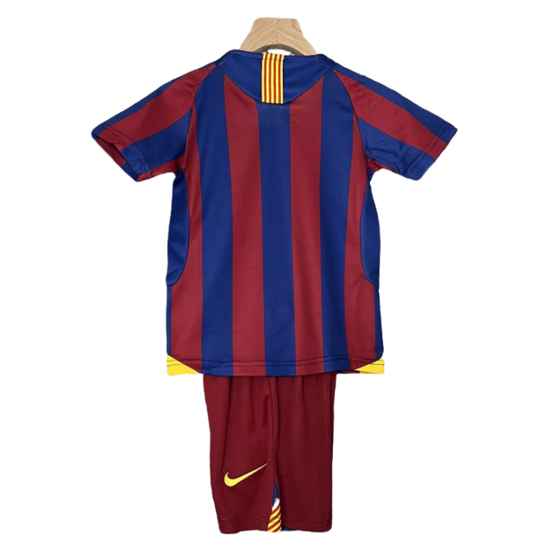 05-06 Barcelona Home Retro Kids Kits Football Jersey - Image 5