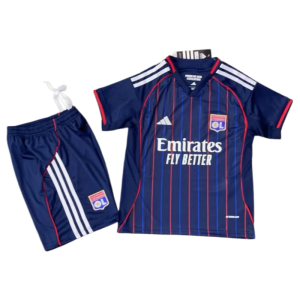 2025-26 olympique Lyonnais Away Kids Football jersey Kit Fan version