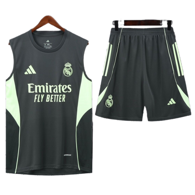 2025-26 Real Madrid training suit set sleeveless sports vest Football jersey - Image 4