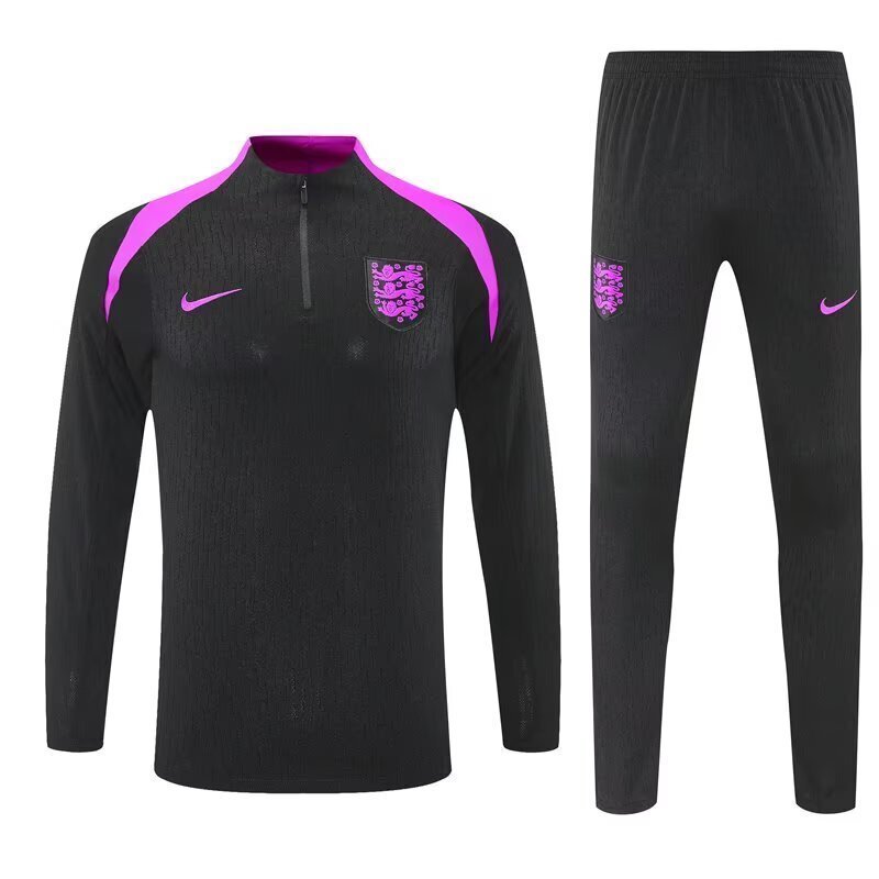 2025 England Black Training Kits Long Football Track suits - Image 4