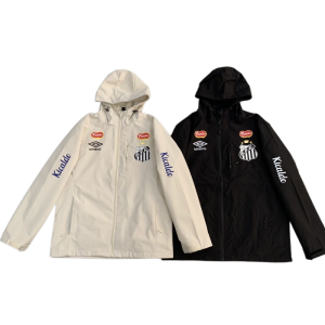 2026-27 Santos Long sleeved Jacket Training Clothing Black and White