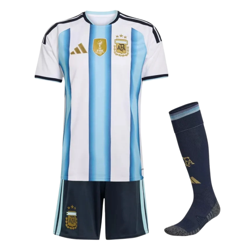 2026 World Cup Argentina Home Kids Full Kit Football jersey Fan edition - Image 4