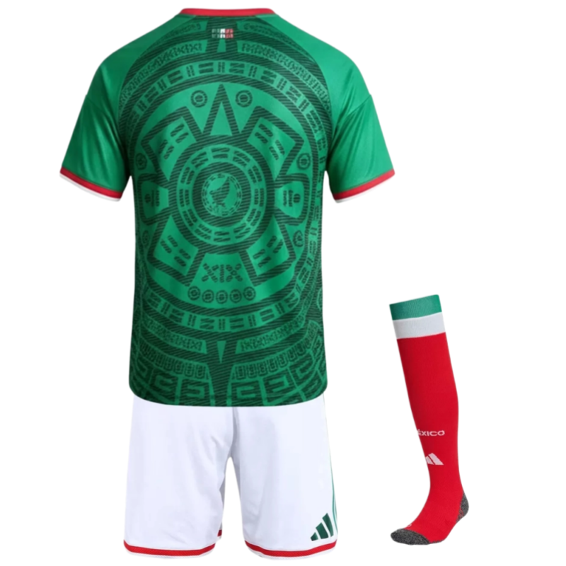 2026 World Cup Mexico Home Kids Full Kit Football jersey Fan edition - Image 5
