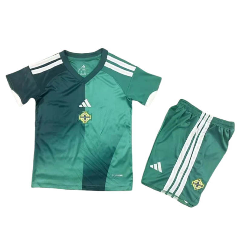 2026 World Cup Northern Ireland Home Kids Soccer Jersey Kit Fan version Jersey+Shorts