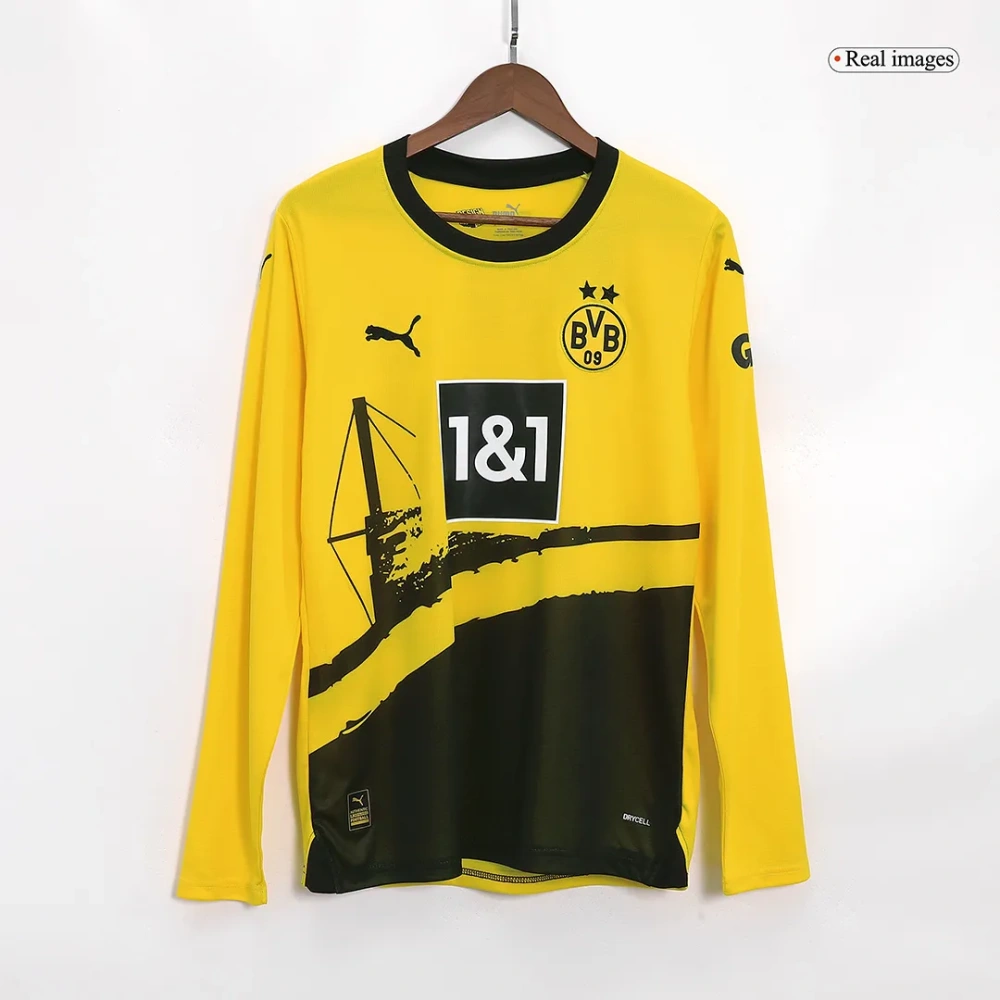 23-24 Borussia Dortmund Home Long Sleeve Jersey - Image 4