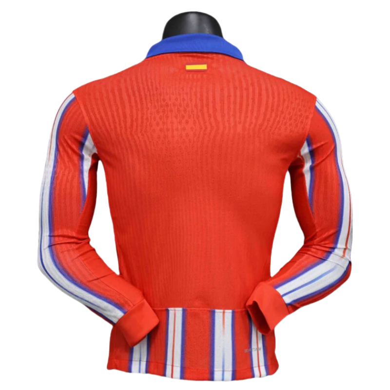 24-25 Atletico Madrid Home Long Sleeve Kit Player Version Shirt - Image 5