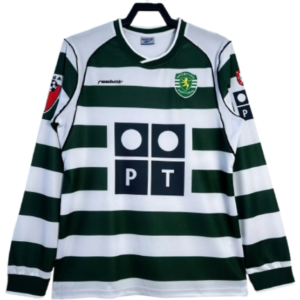 Sporting Lisbon Retro Home Long sleeve Jersey 2003-04