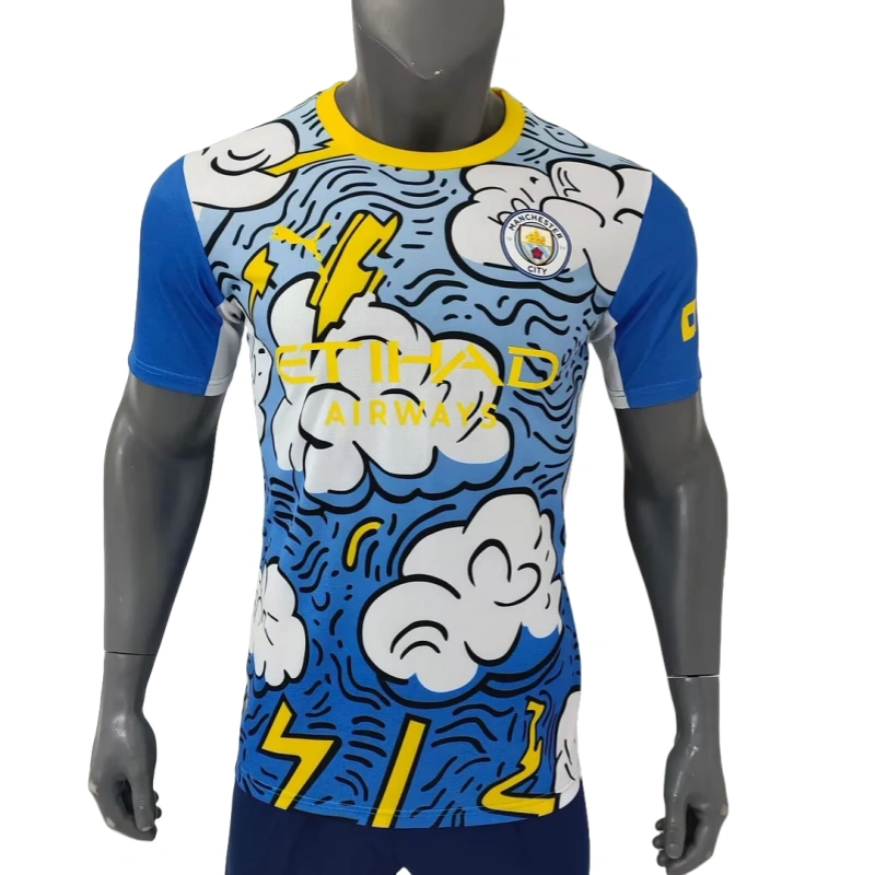 Manchester City Blue and White Concept Version Football Jersey 2025/2026 Player Version