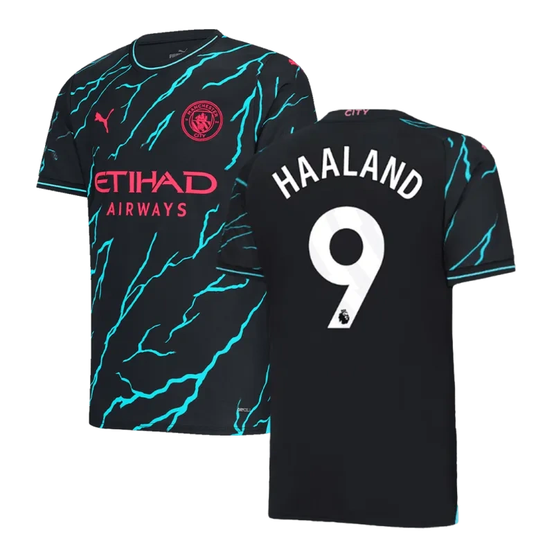 2023/24 HAALAND #9 DE BRUYNE #17 J.ALVAREZ #19 FODEN #47 Manchester City Third Away Jersey