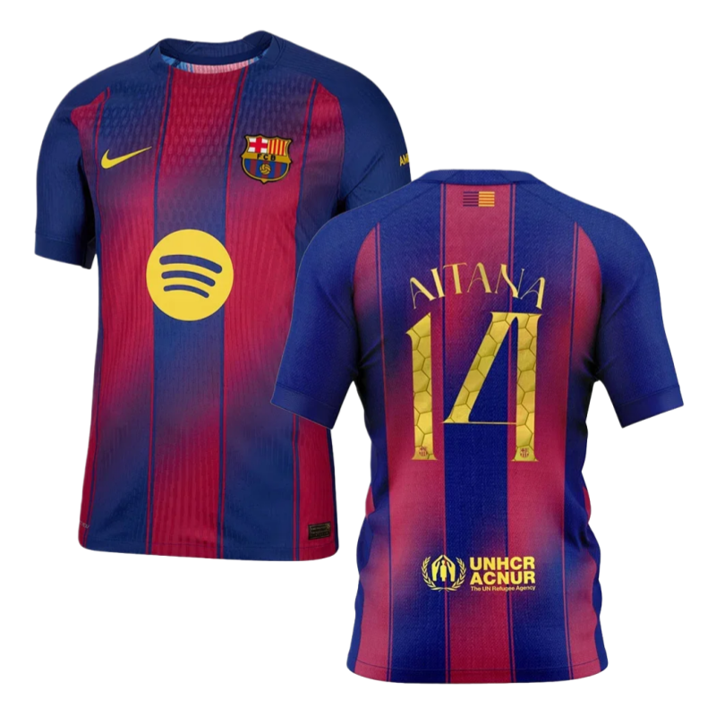 2025-26 Barcelona Home AITANA #14 special edition Football shirt Fan-Player version