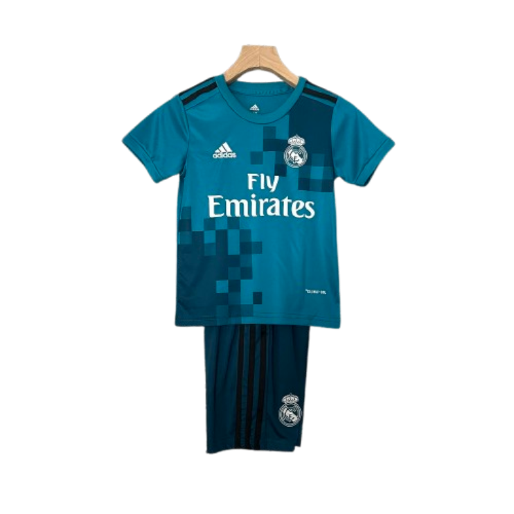 Real Madrid 17-18 Third Away Retro Kids Kit Soccer Jersey