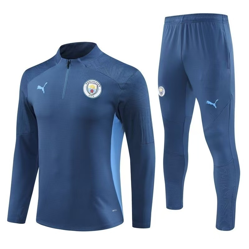 Manchester City Zipper Sweatshirt Kit(Top+Pants) 2024-25