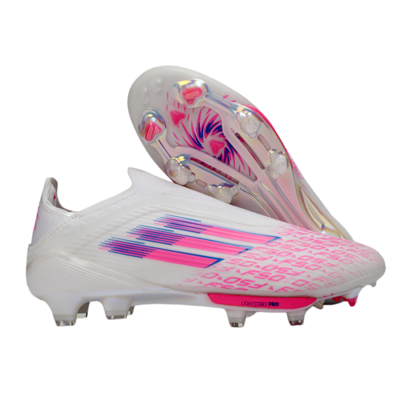 F50+series fully knitted waterproof FG Football Shoes without shoelaces