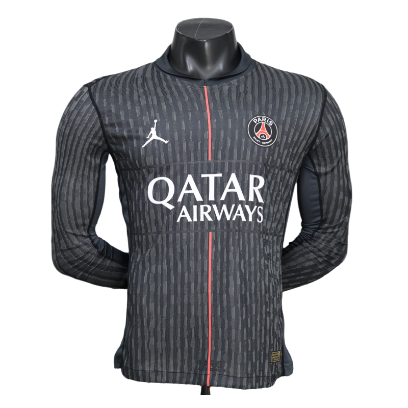 PSG 2025-26 4th Away Long sleeved Football jersey Player version