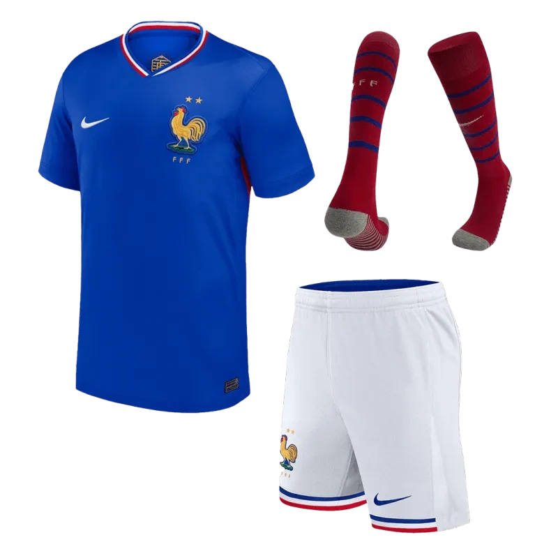 2024 France Home Whole Kit(Jersey+Shorts+Socks) Euro