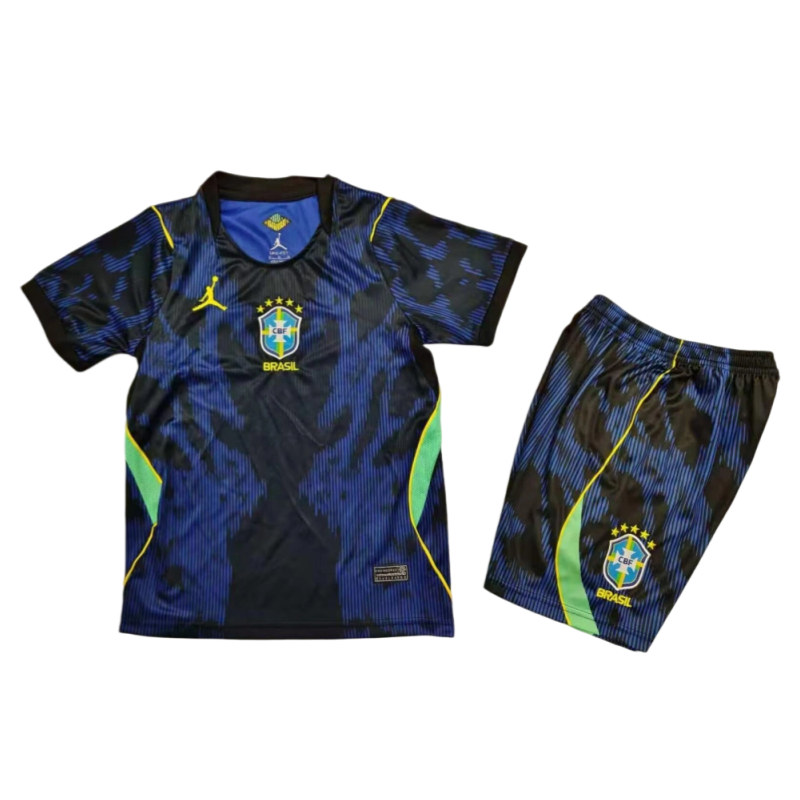 Brazil 2026 World Cup Away Kids Short Sleeve Kit & Jersey + Shorts Fan Version