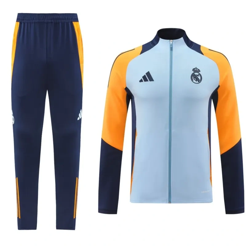 2024-25 Real Madrid Zipper Sweatshirt Kit(Top+Pants)