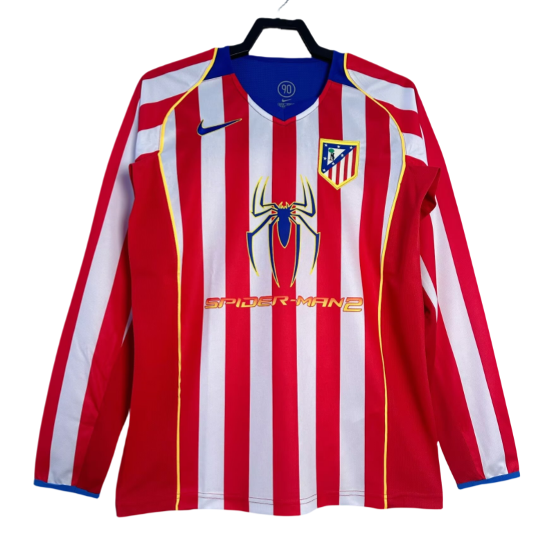 Atletico Madrid Retro Home Soccer Jersey Long Sleeve 2004-05
