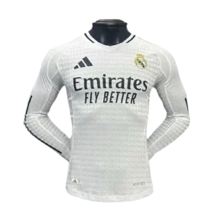 2024-25 Real Madrid Home Long Sleeve Jersey Player Version