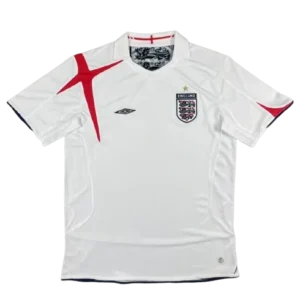 2006 England Retro Soccer Jersey Home Replica World Cup