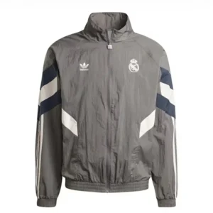 2024-2025 Real Madrid Jersey Windbreaker Grey