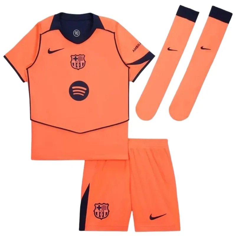 Barcelona Third Away Kids Football Shirt 2025-26 Kit Fan Version