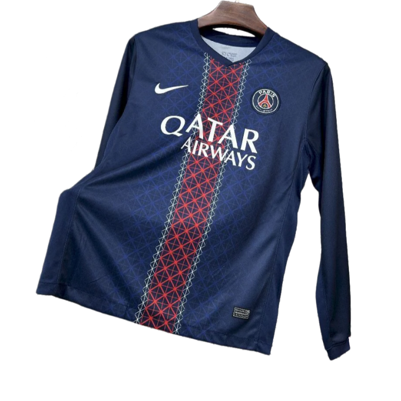 PSG Saint-Germain Home Long Sleeve Soccer Jersey 25-26 Fan Version